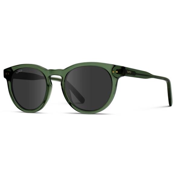 NEW WMP EYEWEAR women's tate round polarized sunglasses in green - Picture 1 of 4
